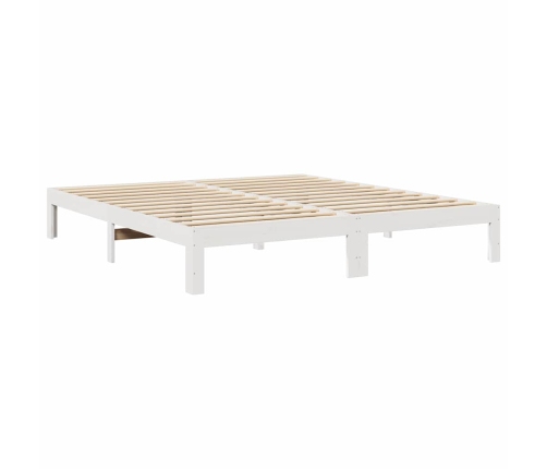 Cama sin colchón madera maciza de pino blanca 180x200 cm