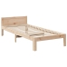 Estructura de cama sin colchón madera maciza de pino 80x200 cm