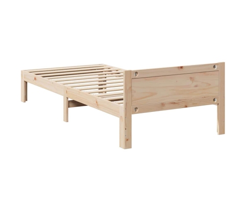 Estructura de cama sin colchón madera maciza de pino 80x200 cm