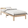 Estructura de cama sin colchón madera maciza de pino 80x200 cm