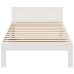 Cama sin colchón madera maciza de pino blanca 80x200 cm