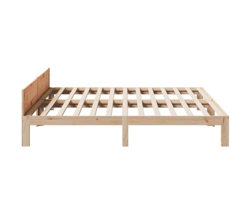 Estructura de cama sin colchón madera maciza de pino 160x200 cm