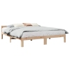 Estructura de cama sin colchón madera maciza de pino 160x200 cm