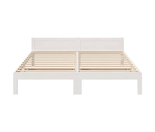 Estructura de cama sin colchón madera maciza de pino 160x200 cm