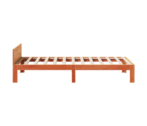 Estructura de cama sin colchón madera de pino marrón 90x200 cm