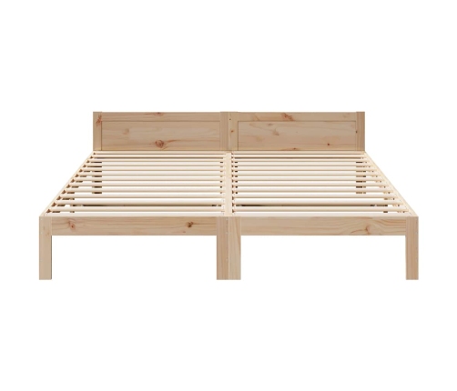 Estructura de cama sin colchón madera maciza de pino 180x200 cm