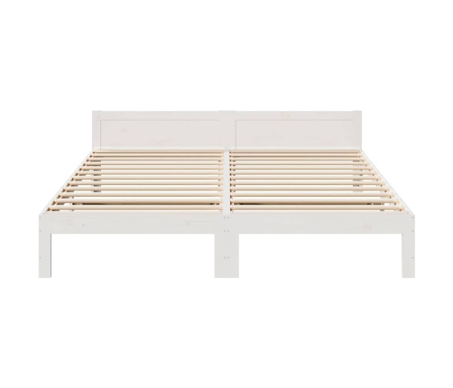 Cama sin colchón madera maciza de pino blanca 180x200 cm