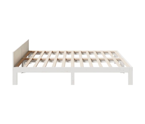 Cama sin colchón madera maciza de pino blanca 180x200 cm