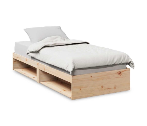 Sofá cama sin colchón madera maciza de pino 90x200 cm