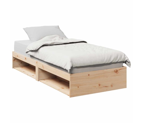 Sofá cama sin colchón madera maciza de pino 90x200 cm