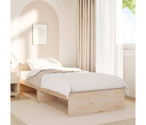 Sofá cama sin colchón madera maciza de pino 80x200 cm