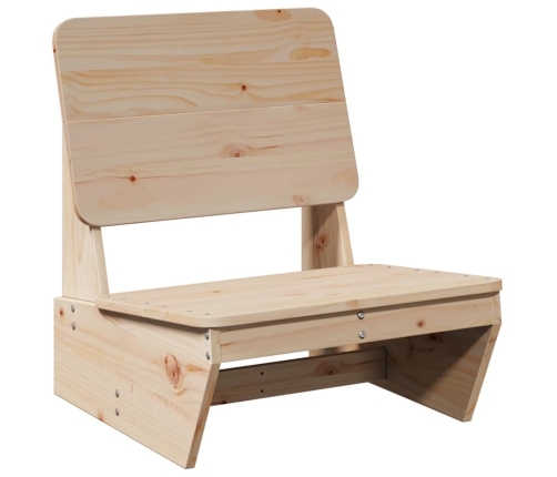 Silla de jardín madera maciza de pino 60x64x70,5 cm