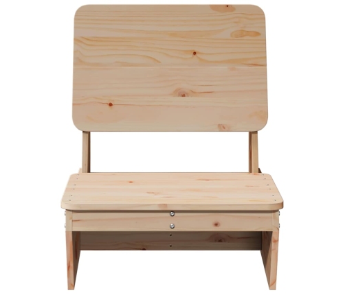 Silla de jardín madera maciza de pino 60x64x70,5 cm