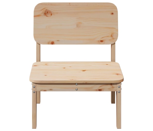 Silla de jardín de madera maciza de pino 60x52,5x72 cm