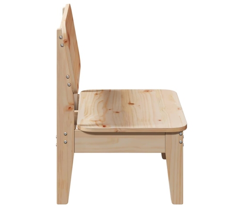 Silla de jardín de madera maciza de pino 60x52,5x72 cm