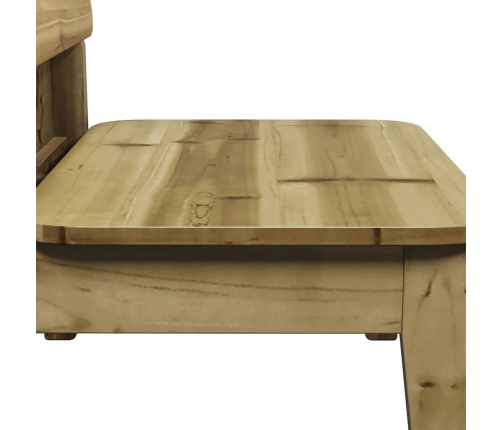 Silla de jardín madera de pino impregnada 60x52,5x72 cm