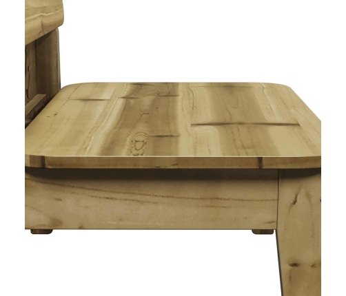 Sillas de jardín 2 uds 60x52,5x72 cm madera de pino impregnada