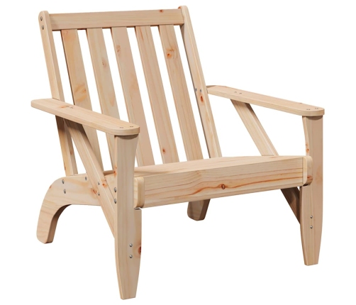 Silla adirondack de jardín madera maciza pino 75x77x77 cm