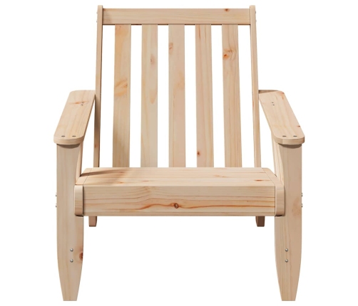 Silla adirondack de jardín madera maciza pino 75x77x77 cm