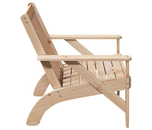 Silla adirondack de jardín madera maciza pino 75x77x77 cm