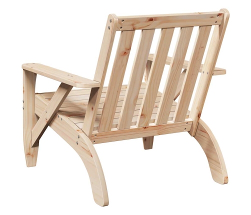 Silla adirondack de jardín madera maciza pino 75x77x77 cm