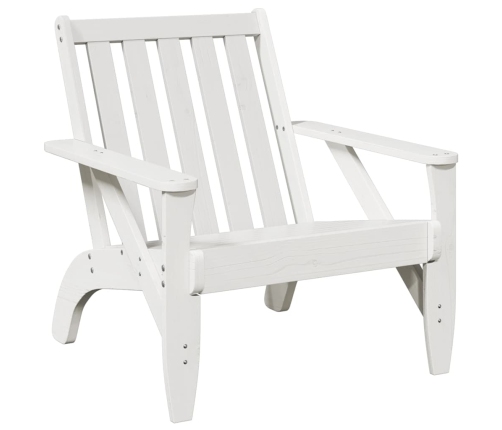 Silla adirondack de jardín madera maciza pino blanco 75x77x77cm