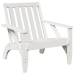 Silla adirondack de jardín madera maciza pino blanco 75x77x77cm