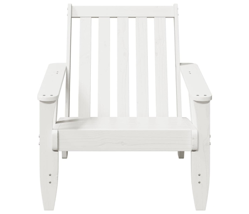 Silla adirondack de jardín madera maciza pino blanco 75x77x77cm