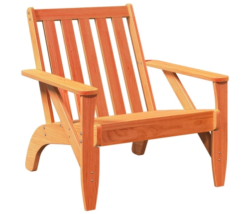 Silla adirondack de jardín marrón cera 75x77x77 cm