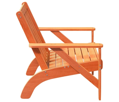 Silla adirondack de jardín marrón cera 75x77x77 cm