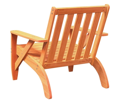 Silla adirondack de jardín marrón cera 75x77x77 cm