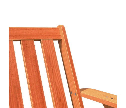 Silla adirondack de jardín marrón cera 75x77x77 cm