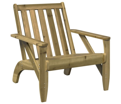 Silla adirondack de jardín madera de pino impregnada 75x77x77cm