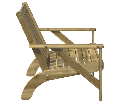 Silla adirondack de jardín madera de pino impregnada 75x77x77cm