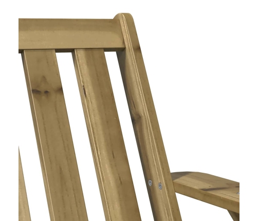 Silla adirondack de jardín madera de pino impregnada 75x77x77cm