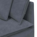 Sofá modular con cojines terciopelo gris oscuro