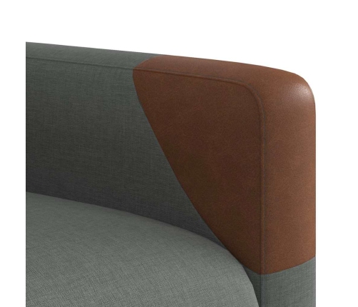 Sillón reclinable eléctrico de tela gris oscuro