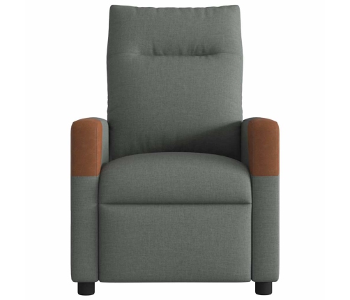 Sillón reclinable de masaje eléctrico tela gris oscuro