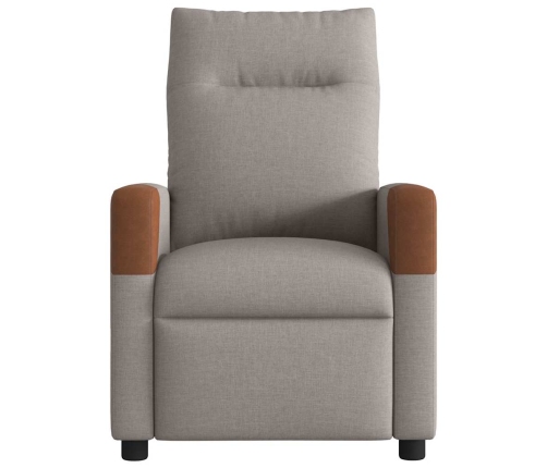 Sillón reclinable de masaje eléctrico tela gris taupe