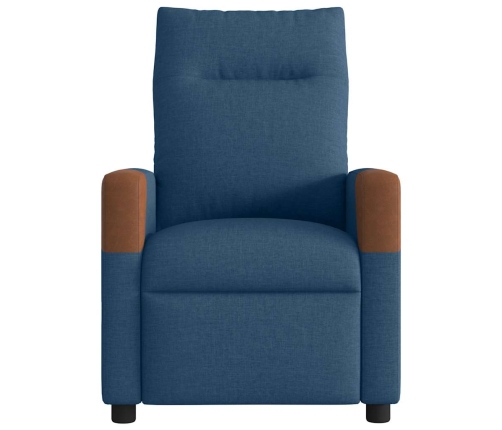 Sillón reclinable de masaje eléctrico tela azul