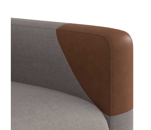 Sillón reclinable elevable tela gris taupe