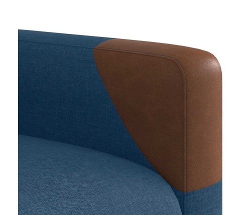 Sillón reclinable elevable tela azul