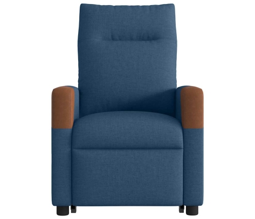 Sillón reclinable de masaje elevable tela azul