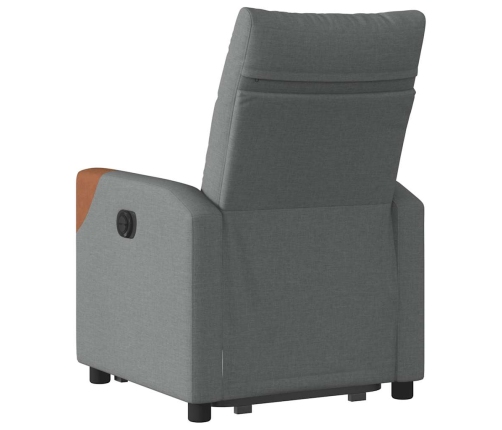 Sillón eléctrico reclinable elevable de tela gris oscuro