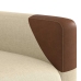 Sillón eléctrico reclinable elevable de tela color crema