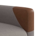 Sillón eléctrico reclinable elevable de tela gris taupe