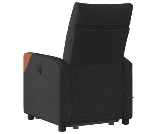 Sillón de masaje eléctrico reclinable elevable tela negro