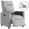 Sillón reclinable eléctrico de tela gris nube