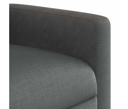 Sillón reclinable eléctrico de tela gris oscuro