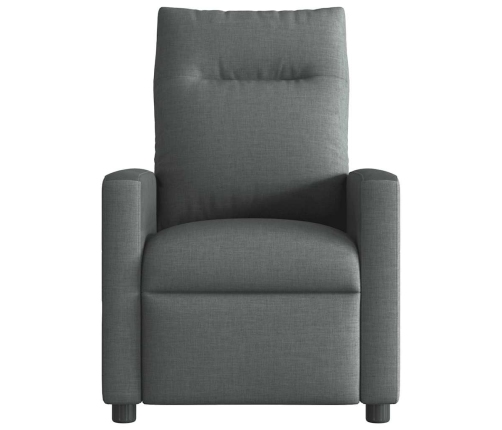 Sillón reclinable eléctrico de tela gris oscuro